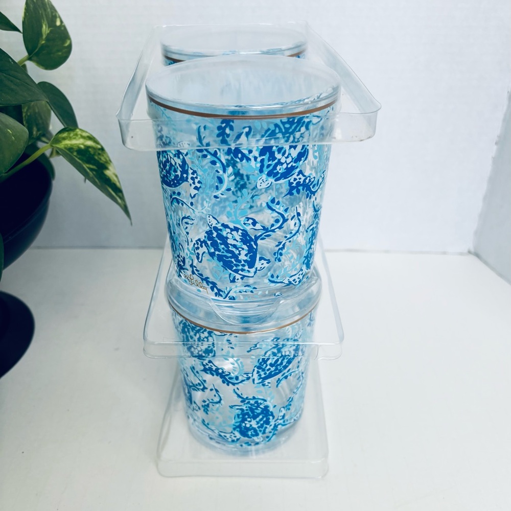 Lilly Pulitzer Turtley Awesome Lowball Tumblers Set - Picture 5 of 6
